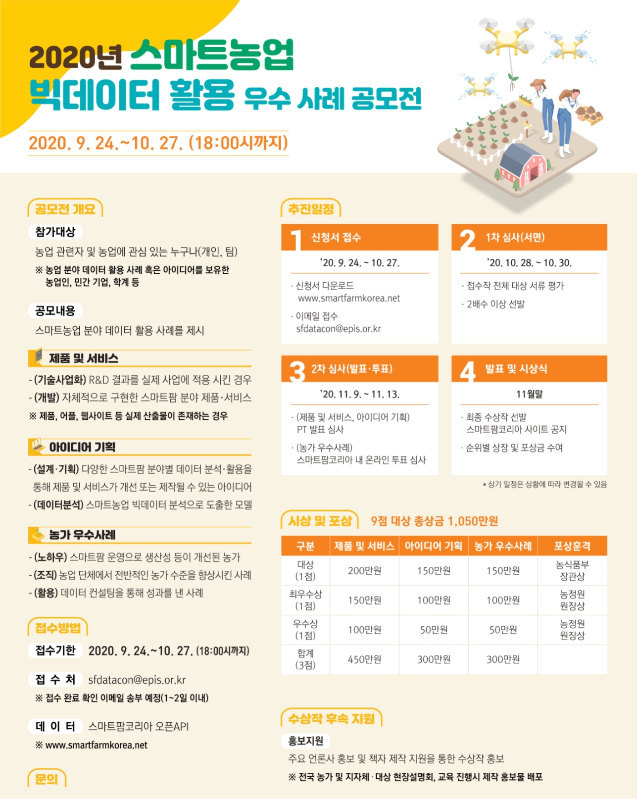 스마트 농업 빅데이터 활용 우수 사례 공모전 개최 안내