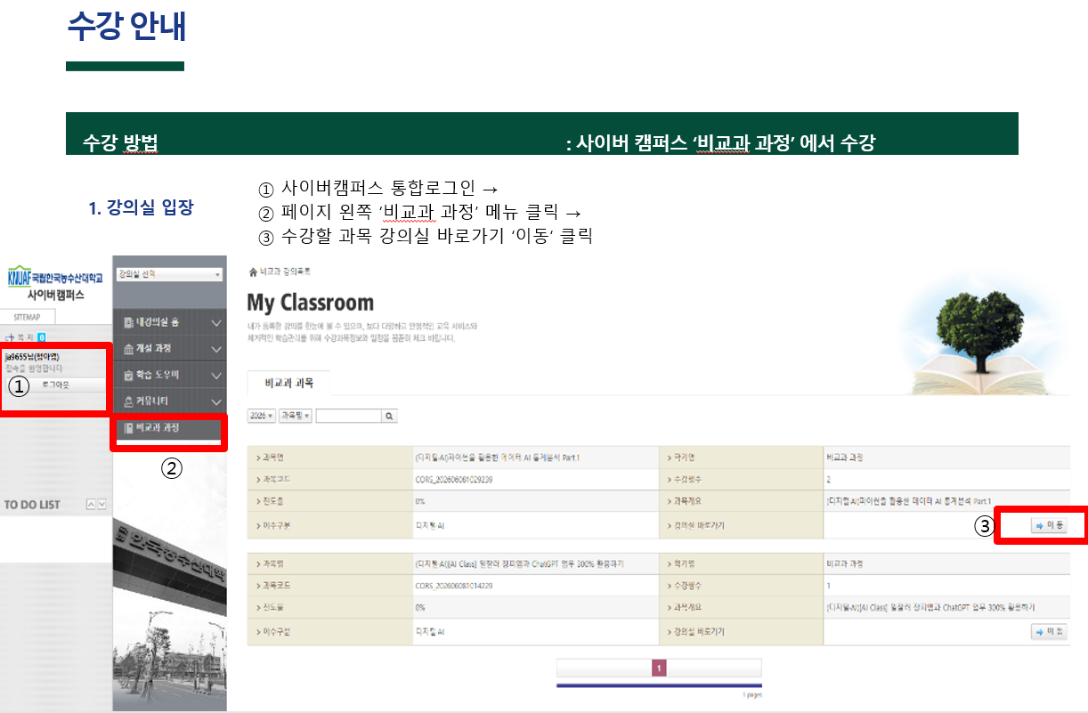 비교과 사이버캠퍼스 수강안내_1p