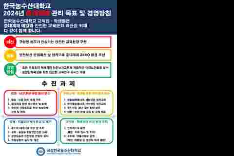 24년 중대재해 관리 목표 및 경영방침