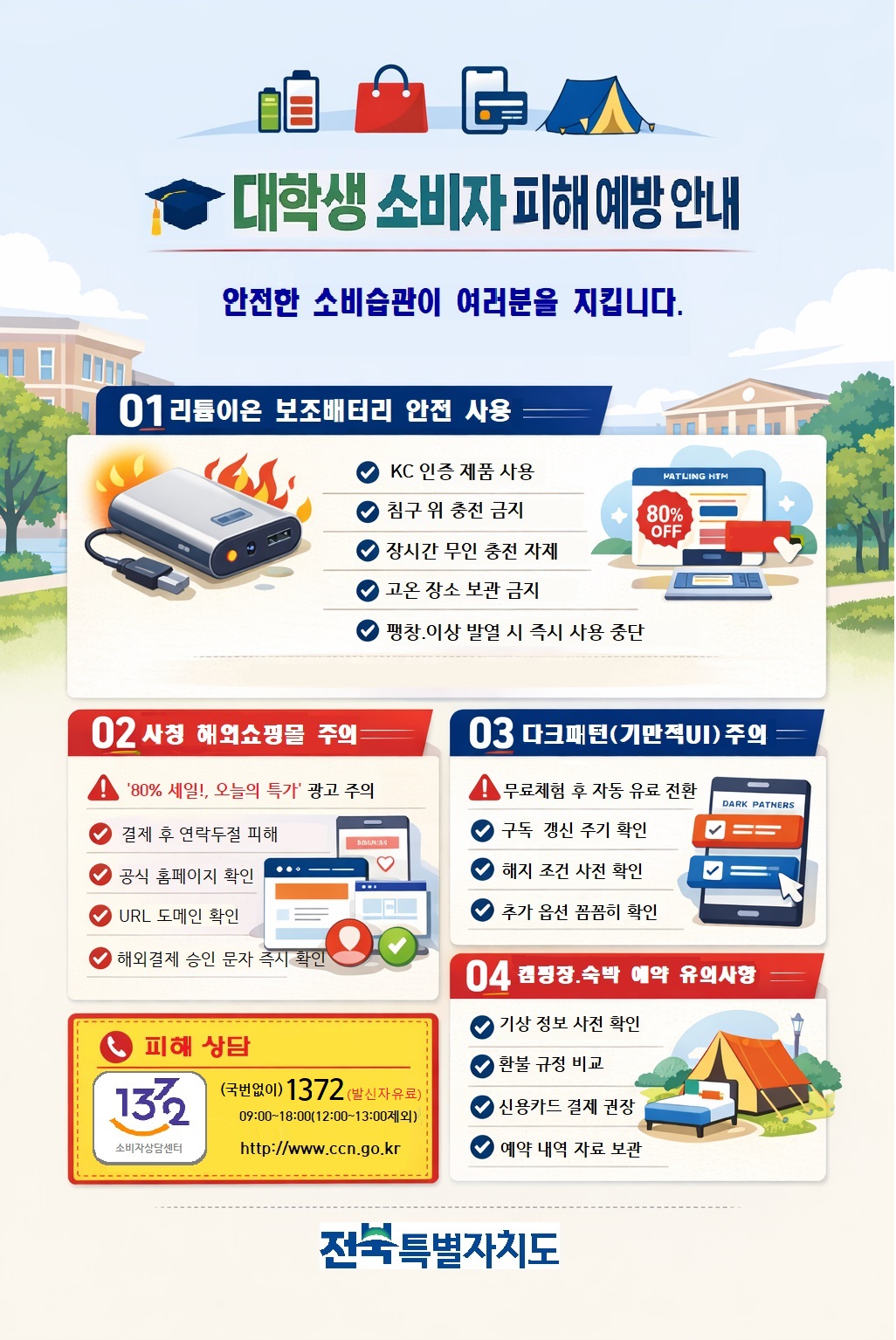 대학생 소비자 피해예방 안내 포스터(1장)