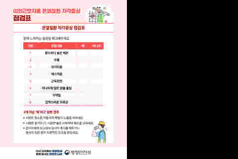 (질병청)야외근로자용 온열질환 자각증상 점검표