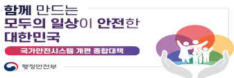 함께 만드는 모두의 일상이 안전한 대한민국
국가안전시스템 개편 종합대책
행정안전부